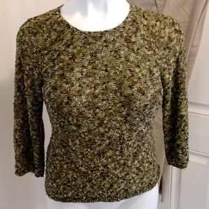 Studio boulce knit  3/4 raglan sleeve sweater